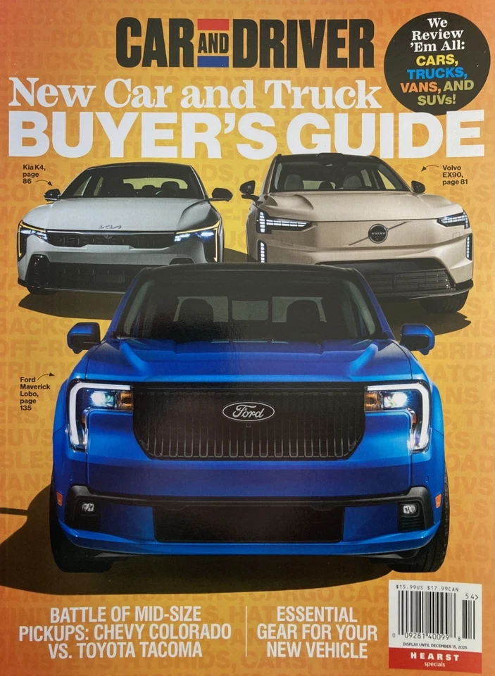 2025 CAR & DRIVER NEW CAR & TRUCK BUYER'S GUIDE Magazine SUV'S / VANS / New - Image 1 of 1