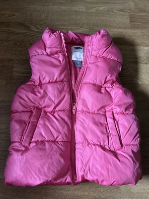 Old Navy Pink Puffer Vest.  Children's Girls Size 5 T. - Image 1 of 2