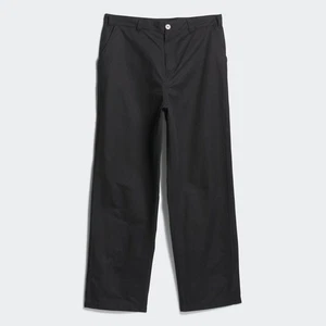 adidas Skate Chino Unisex Pants Skateboarding Wide Leg SZ 36 Black Trefoil Logo - Picture 1 of 17