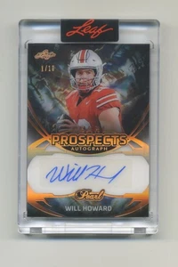 2025 Leaf Pearl Multisport Will Howard Prospects Auto 1/10 - Bild 1 von 2