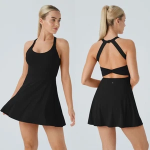 Mini Vestido Halara Nuevo con Etiquetas Sin Espalda Retorcido Acampanado Activo Negro Talla Pequeña - Imagen 1 de 7
