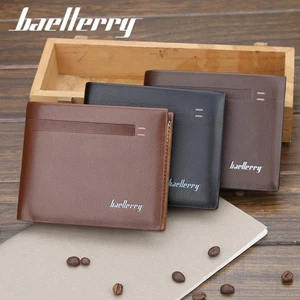 Cartera sin asas plegable de cuero delgada frontal para hombre con porta tarjetas de crédito - Imagen 1 de 15