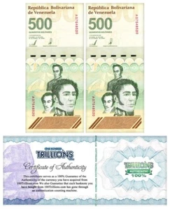 VENEZUELA 500 DIGITALES 2 banknotes 2023 CIR 500 million bolivars USA SELLER - Picture 1 of 1
