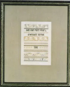 ONE PURE PEARL by La Broderie, Counted Embroidery Sampler, Vintage c1993, OOP - Picture 1 of 1