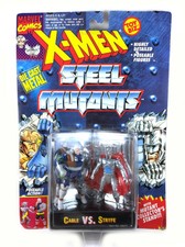 Cable vs Stryfe Vintage Toybiz X-Men Steel Mutants Metal Figures MOC New 1994