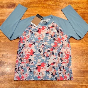 NEW! The North Face L/S Sun Tee Shirt UPF40+ Girls Large (14-16) Tourmaline Blue - Picture 1 of 12