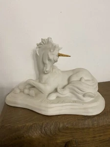 David Cornell Guardian Of The Heart Unicorn Figure 1986 Franklin Mint - Picture 1 of 15