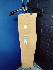 Men's Carhartt Brown Rugged Flex Relaxed Fit Canvas 5-Pocket Work Pants 42 x 30 - Picture 1 of 10