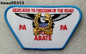 ⭐ABATE OF PENNSYLVANIA "DEDICADO A LA LIBERTAD DE LA CARRETERA" CHALECO CHAQUETA PARCHE - Imagen 1 de 1