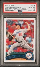 2011 Topps Diamond Anniv. Factory Set Limited Edition  Clayton Kershaw  PSA 10