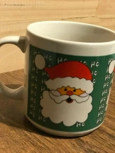 Vintage Christmas Holiday Santa Ho Ho Ho Coffee Tea and Hot Cocoa Cup Mug - Picture 1 of 5