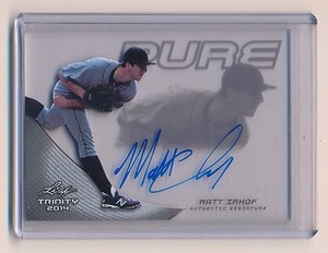 MATT IMHOF 2014 LEAF TRINITY PURE AUTOGRAPH CHARCOAL AUTO *PHILADELPHIA PHILLIES