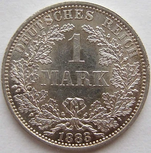 Coin German Reich Empire 1 Mark 1883 IN A Extremely fine / - Picture 1 of 2