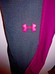 Under Armour Comprssion Capris Black & Purple Size Small - Picture 1 of 3