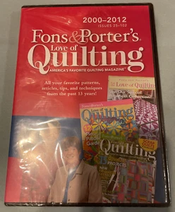 Fons & Porter's Love of Quilting Magazine 2000-2012 numéros 25-102 PC/Mac DVD-ROM - Photo 1/1