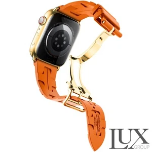 Apple Watch 24k Ultra 49mm Pulido Hermes Kilim Banda Naranja Despliegue Personalizado - Imagen 1 de 6