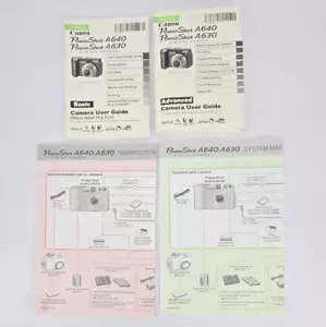 Canon Powershot A630 A640 fotocamera digitale guide utente manuali avanzati e di base - Foto 1 di 6