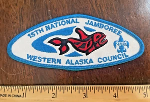 Patch BSA JSP blu 2001 National Boy Scout Jamboree Western Alaska Council - Foto 1 di 6
