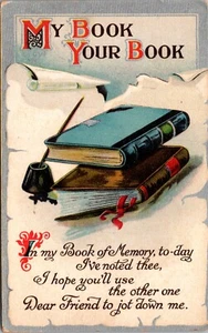 My Book Your Book...In My Book of Memory...Querido amigo...Postal de colección 25432 - Imagen 1 de 2