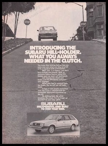 Subaru Hill-Holder Clutch Car 1980s Print Advertisement Ad 1980 - Picture 1 of 1