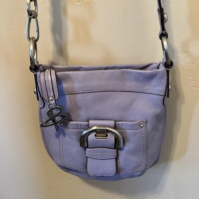 ”B. Makowsky” Bandolera Monedero Azul Claro Excelente Gen. Cuero + Níquel Herrajes Foto 1 de 4