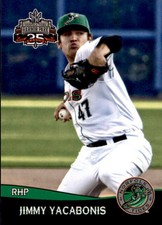 2017 Norfolk Tides Choice 32 Jimmy Yacabonis Matawan New Jersey NJ Baseball Card