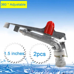 Pistola rociadora herramienta de riego de 1,5" 2 piezas gran área de impacto agua ajuste 360° - Imagen 1 de 12