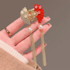 Exquisite Fan Fringe Rhinestone Pearl Hair Claw Clip Women's Horsetail Clip