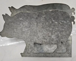 VERZINKTER STAHL SCHWEINFORM - SERVIETTEN-/BRIEFHALTER Schwelle LANDHAUS Bauernhaus - Bild 1 von 1