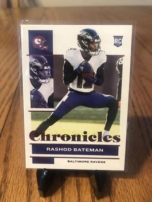 2021 PANINI CHRONICLES PINK RASHOD BATEMAN RC BALTIMORE RAVENS #8 - Image 1 of 3