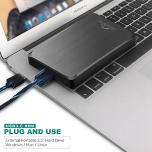 Disque dur externe 2.5 pouces -320Go 500Go 1To 2To USB3.0 Highspeed Stockage HDD - Photo 1/12