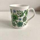 Vintage Elizabethan Carnaby Number 6 Tea Coffee Cup Retro Green Floral Design