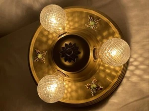 12" Antik Vintage Art Deco MCM Unterputz Deckenleuchte UFO Atomic 20er 30er 40 50er - Bild 1 von 24