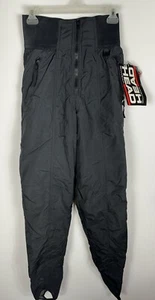 Head Ski Pants Vintage Womens Skiwear Outerwear Pants Stirrups Skiing Black Sz 6 - Picture 1 of 9