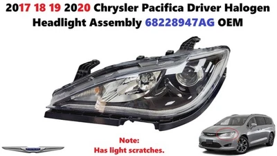 Conjunto de faros halógenos para conductor Chrysler Pacifica 2017 18 19 2020 68228947AG Foto 1 de 4