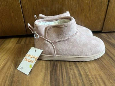 Botines de gamuza sintética Nalablush rosa jumping frijoles para niñas pequeñas RN#73277•Talla 10 nuevos con etiquetas Foto 1 de 4