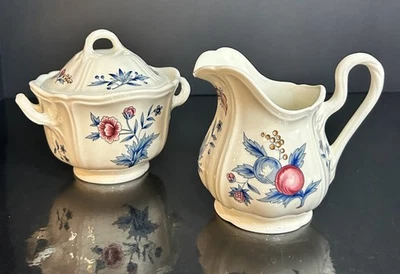 Crema y azucarero Wedgwood Williamsburg POTPOURRI Queen's Ware NK510 Foto 1 de 4