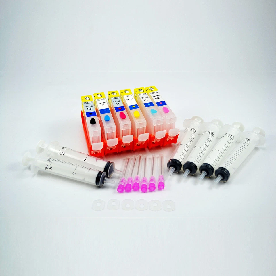 refillable ink cartridge KIT CLI8 CLI-8 For CANON PIXMA IP6600D IP6700D - Image 1 of 1