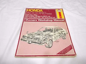 1976-1983 HONDA ACCORD CVCC AUTOMOTIVE REPAIR MANUAL FOR ALL MODELS - HAYNES  - Bild 1 von 3