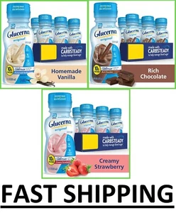 Glucerna Nutritional Shake, Creamy Strawberry, Rich Chocolate, Vanilla 8 oz - Picture 1 of 11