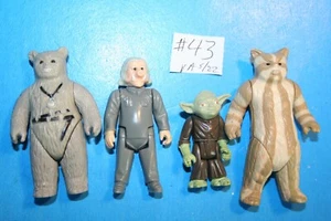 STAR WARS VINTAGE LOOSE FIGURES 4 PK. YODA LOGRAY NO ACC./WEAPONS KENNER #43 - Picture 1 of 12