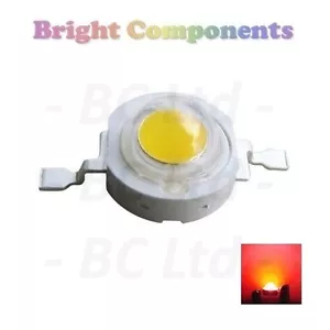 10 x 1W Red Power LED - Ultra Bright - 10 Pack - UK Seller - Picture 1 of 1