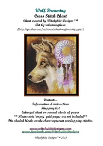 Wolf Dreaming ~~ counted cross stitch pattern - Picture 1 of 4