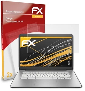 atFoliX 2x Screen Protector voor Google Chromebook 14 HP mat&schokbestendig - Afbeelding 1 van 9