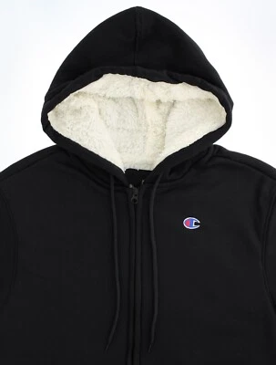 Champion Sherpa Hoodie Men's Full Zip Sport Jacket, Embroidered Logo, Pockets - Image 1 of 4