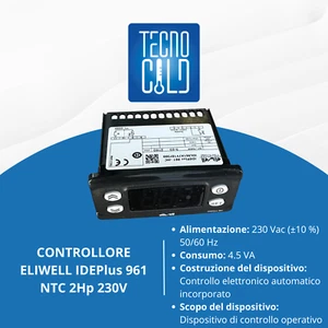 CONTROLLORE TERMOSTATO ELETTRONICO TEMPERATURA PER UNITÀ REFRIGERANTI DA 230V - Foto 1 di 5