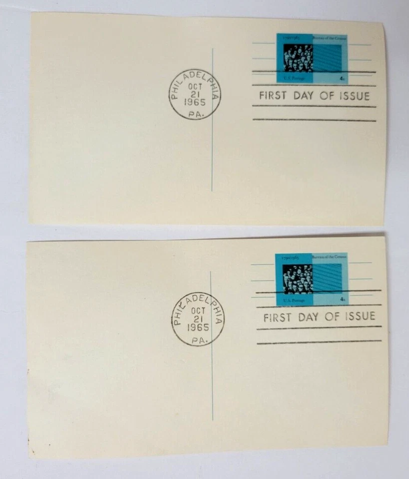 Lot of 2 US First Day Cover Postcard October 21, 1965 Philadelphia PA Cancel - Image 1 of 4