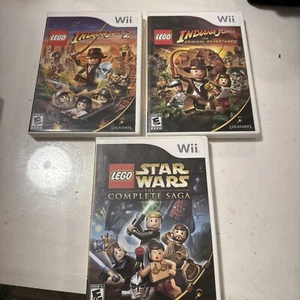 wii games lot: Lego Star Wars and Lego Indiana Jones Lot Of 3 - Picture 1 of 7
