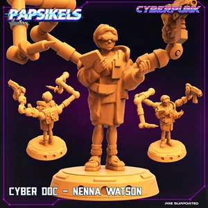 Cyber Doc Nenna Watson | Papsikels | | RPG D&D Wargaming 3D Printed Mini - Bild 1 von 1