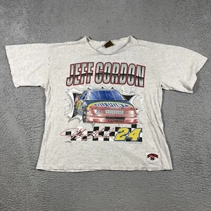 VTG Single Stitch Shirt 90s Jeff Gordon Racing Distressed Faded Holes Nutmeg M - Picture 1 of 14